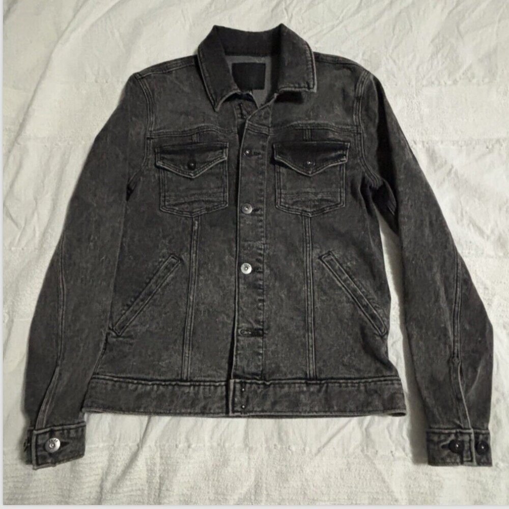 PAIGE M772H45-3527 BLACK DENIM JACKET SMALL NEW WITH TAGS  RETAL $259